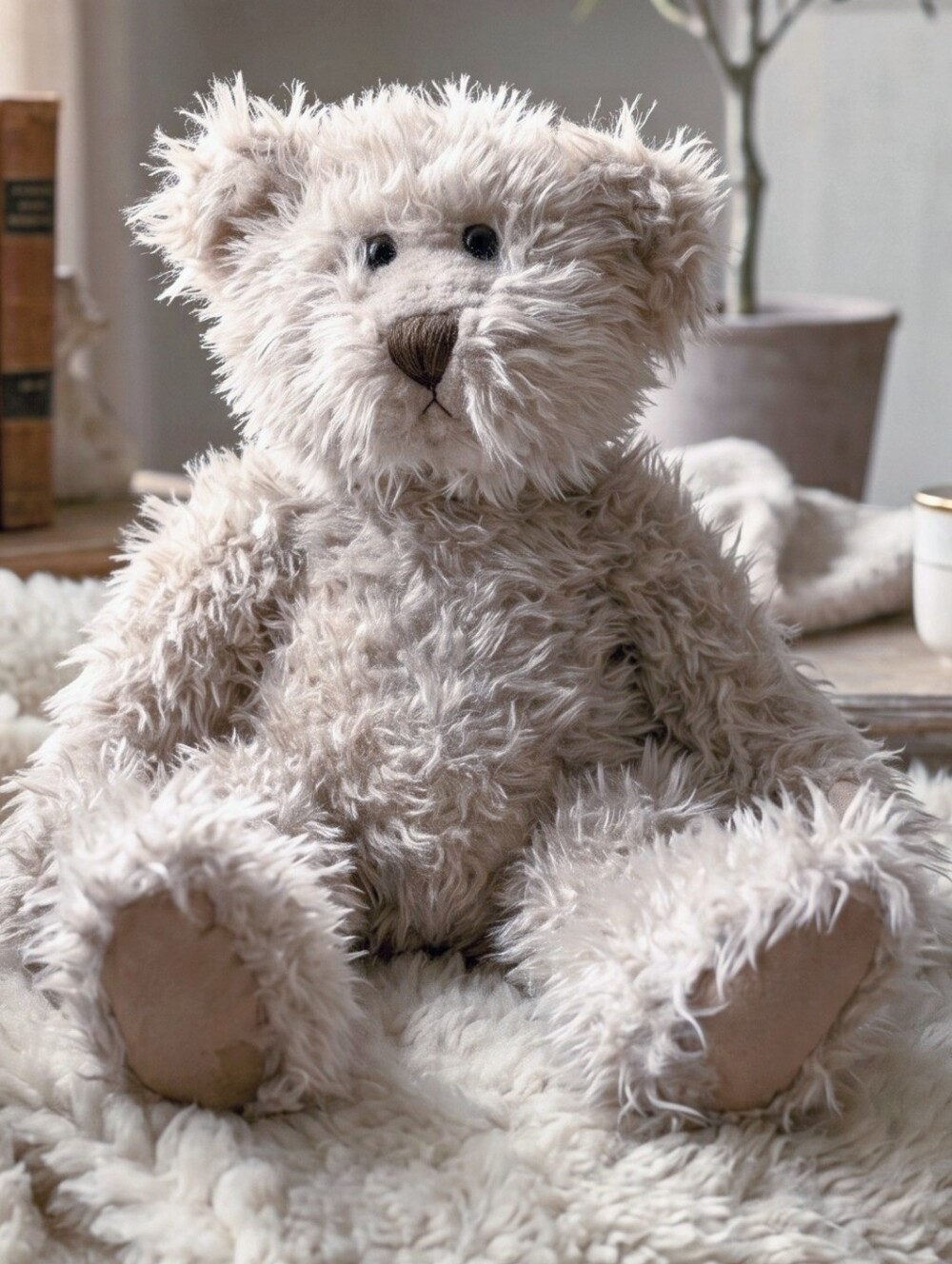 Vintage Russ Berrie Toffee Teddy Bear Plush Toy Cottagecore Scruffy Collectible